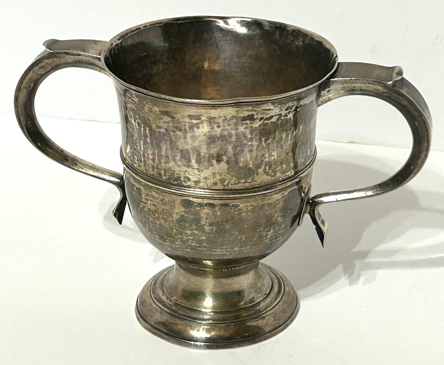 ANTIQUE STERLING SILVER LOVING CUP BY IMPORTANT LONDON MAKER FULLER WHITE DATED 1748