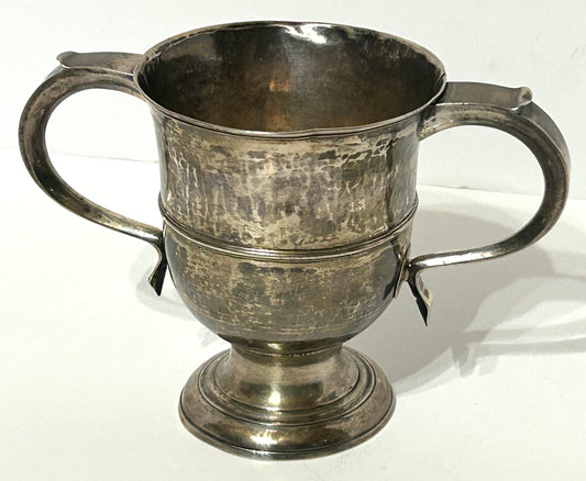 ANTIQUE STERLING SILVER LOVING CUP BY IMPORTANT LONDON MAKER FULLER WHITE DATED 1748
