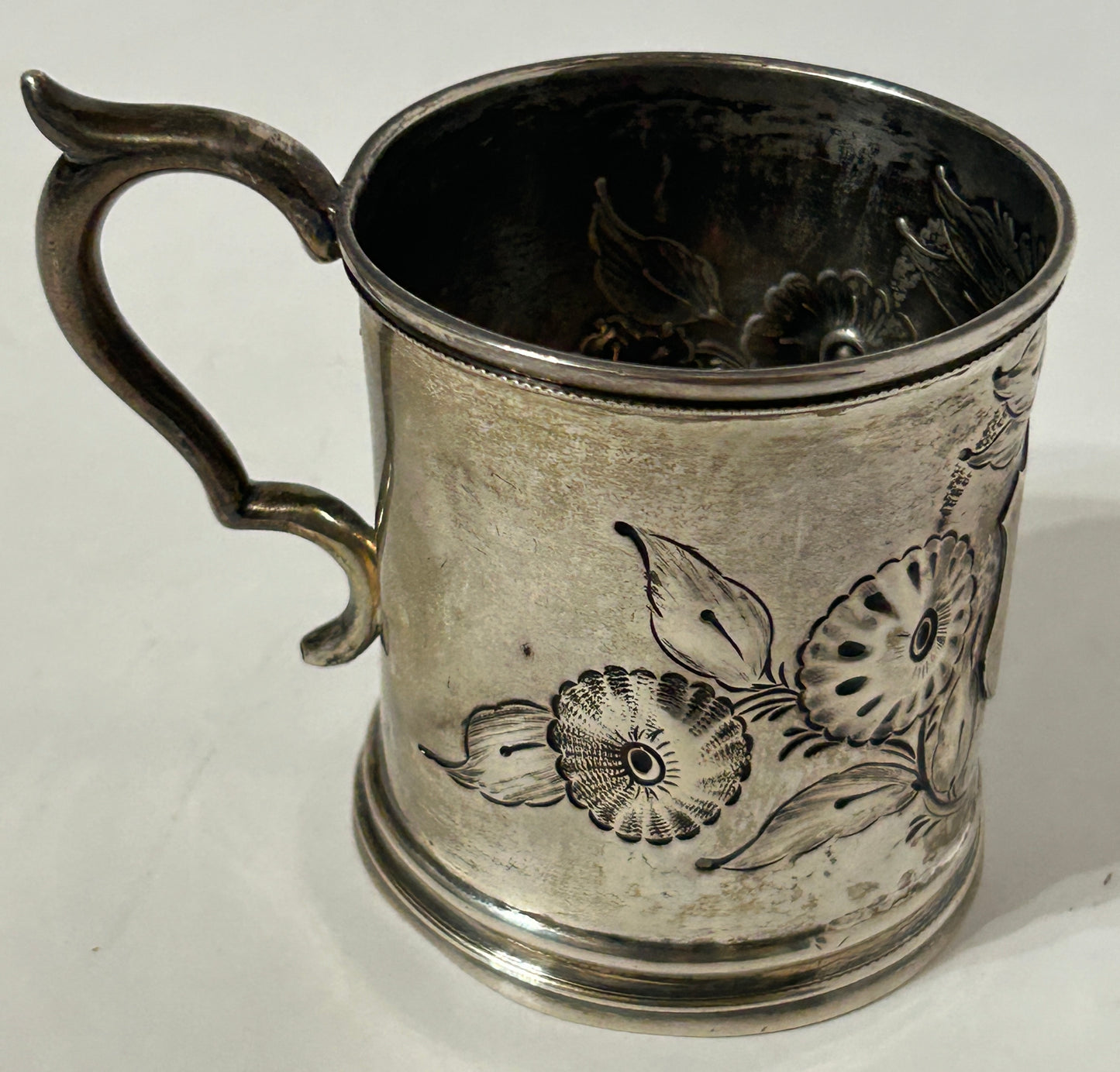 ANTIQUE VIRGINIA COIN SILVER MUG BY MITCHELL & TYLER