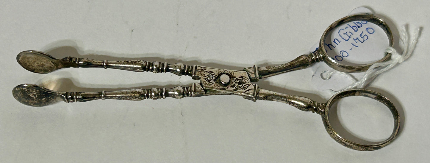 ANTIQUE SILVER SUGAR NIPPERS FROM EARLY 1700'S FOR SALE