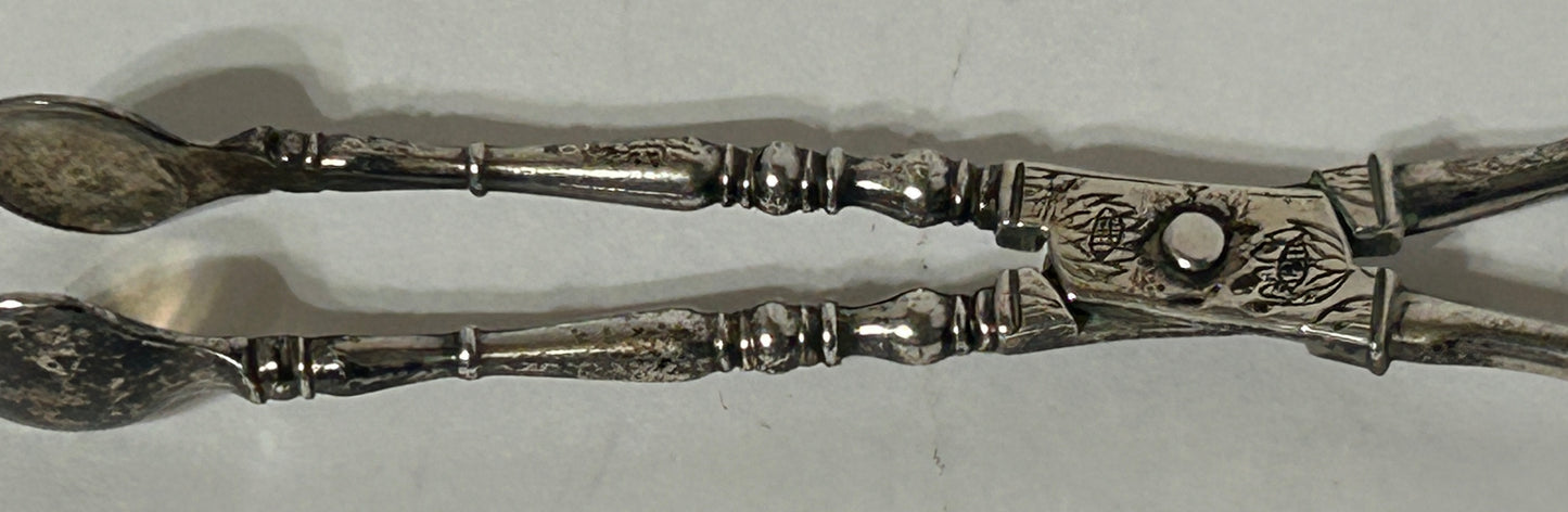 ANTIQUE SILVER SUGAR NIPPERS FROM EARLY 1700'S FOR SALE