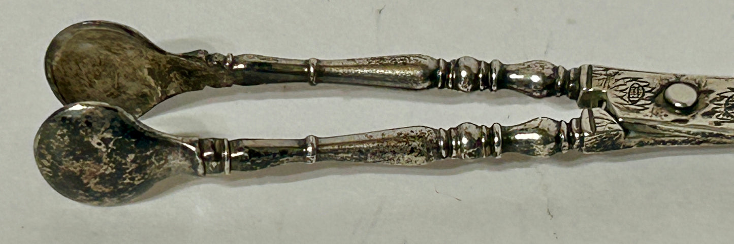ANTIQUE SILVER SUGAR NIPPERS FROM EARLY 1700'S FOR SALE