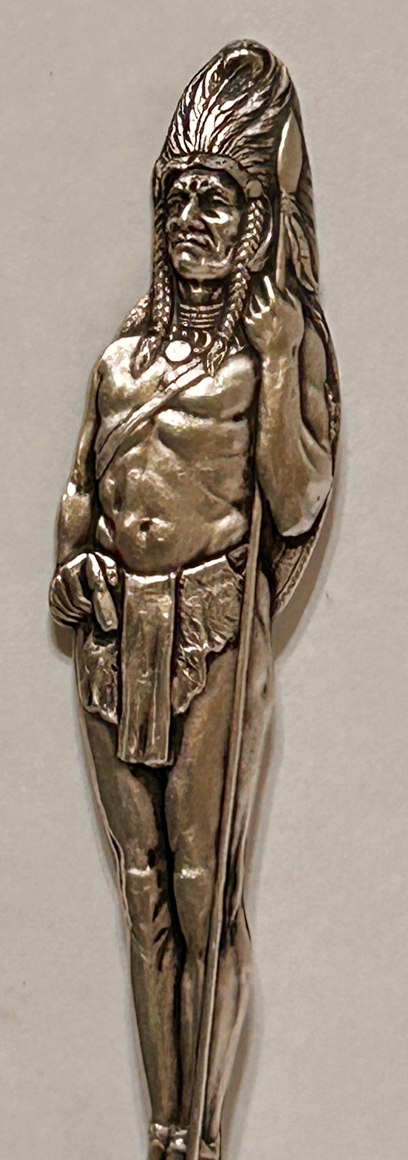 STERLING SILVER NATIVE AMERICAN FIGURAL SPOON