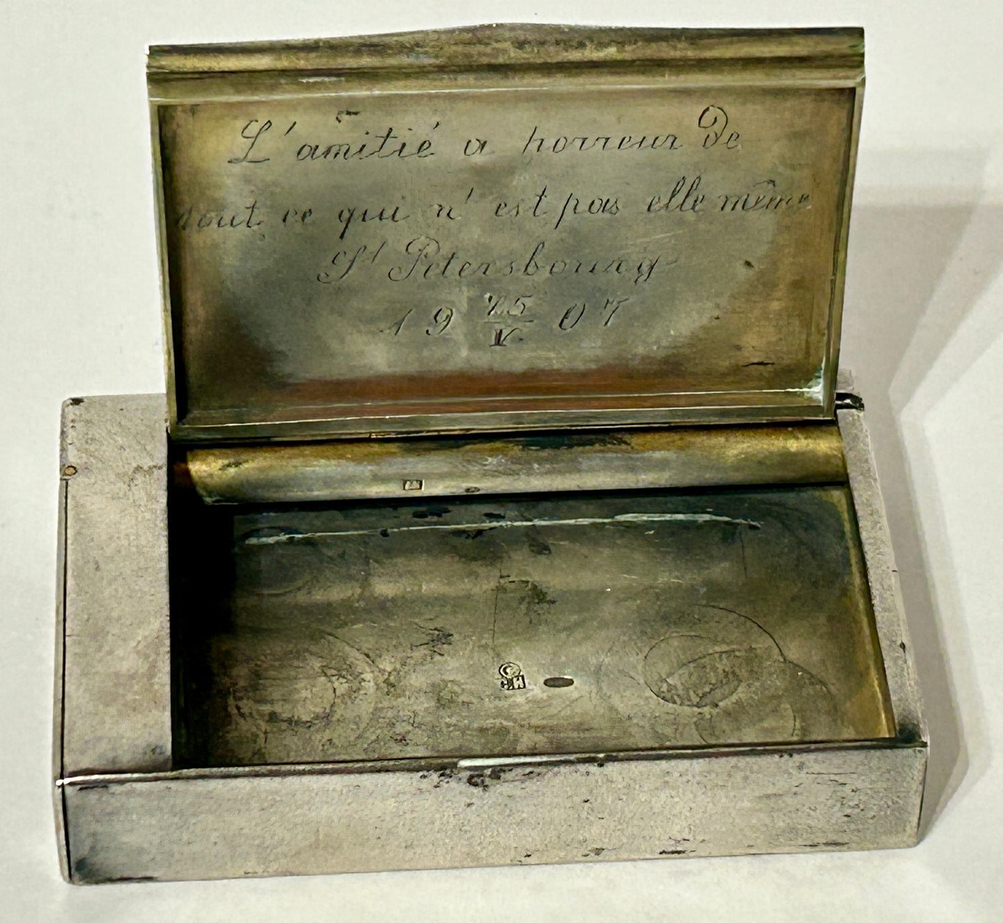 RUSSIAN SILVER 1907 CIGARETTE CASE