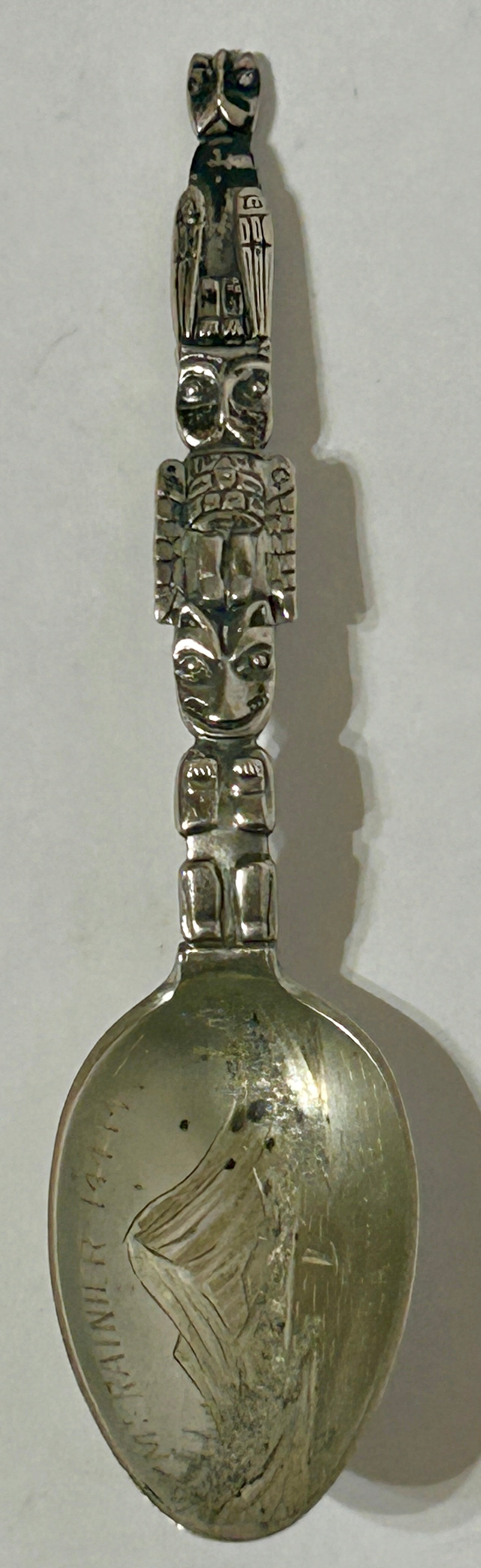 STERLING SILVER TOTEM POLE FIGURAL SPOON