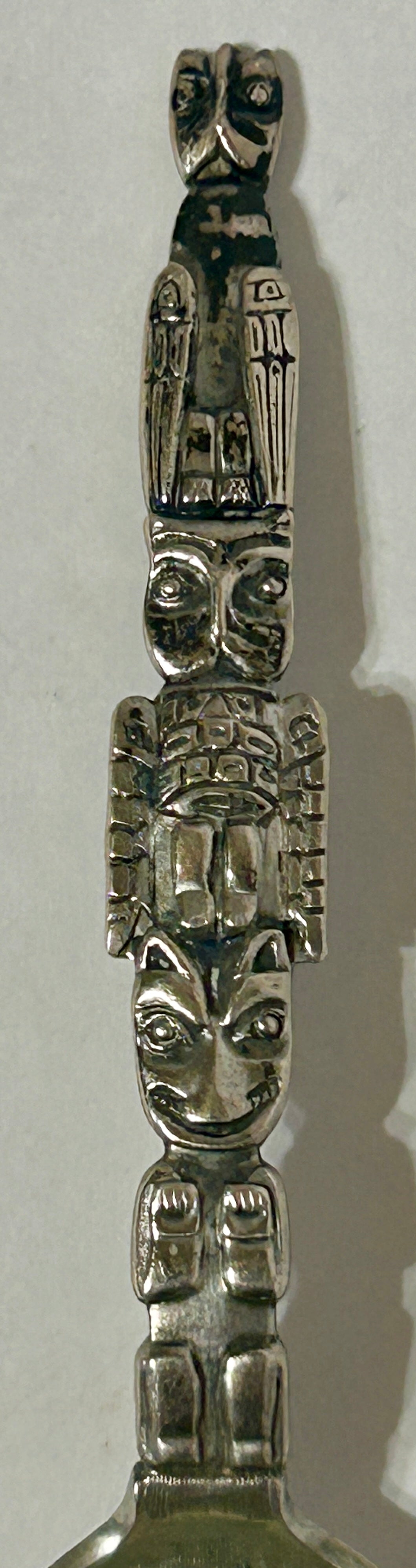 STERLING SILVER TOTEM POLE FIGURAL SPOON