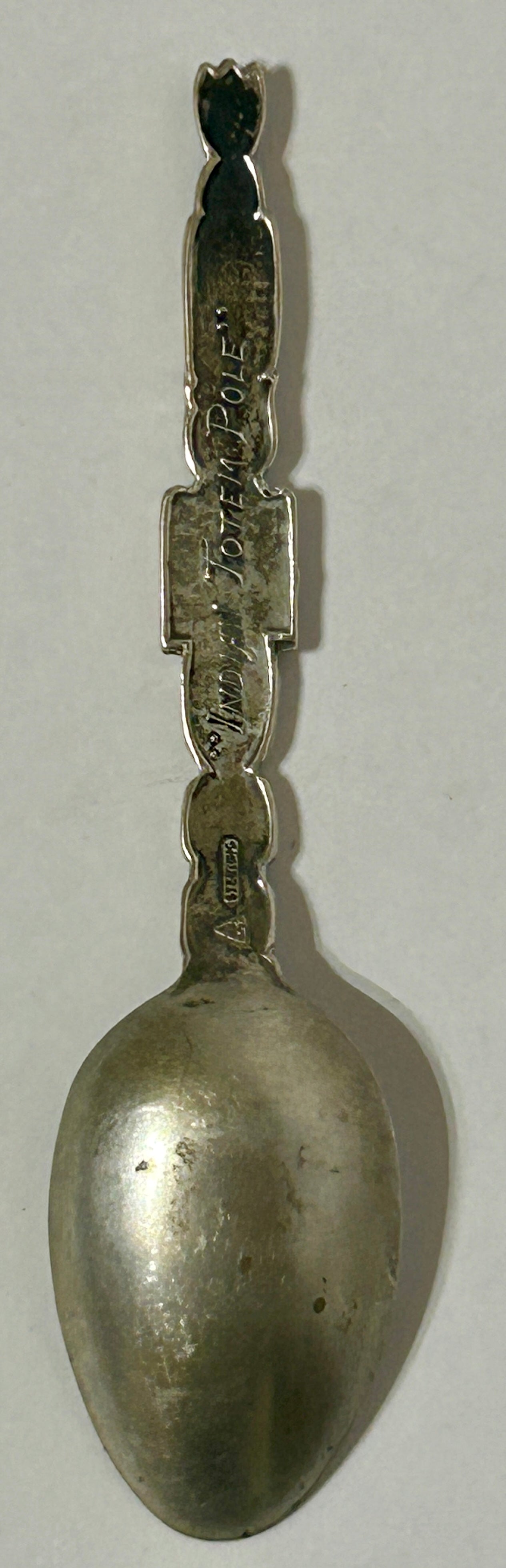 STERLING SILVER TOTEM POLE FIGURAL SPOON