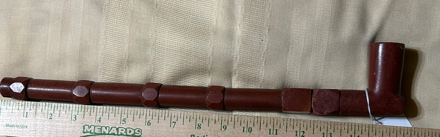 NATIVE AMERICAN SIOUX EARLY 1900'S CATLINITE PIPE