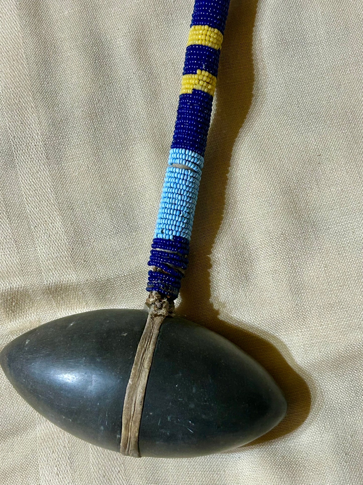 NATIVE AMERICAN PLAINS BEADED CEREMONIAL CLUB