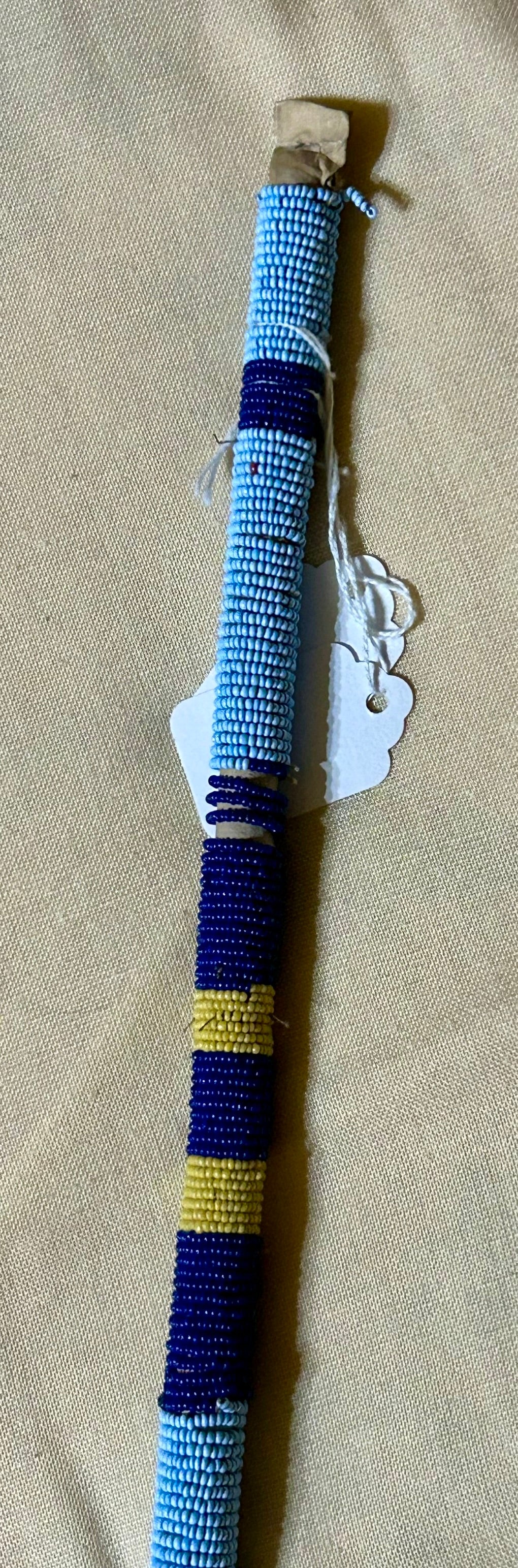 NATIVE AMERICAN PLAINS BEADED CEREMONIAL CLUB