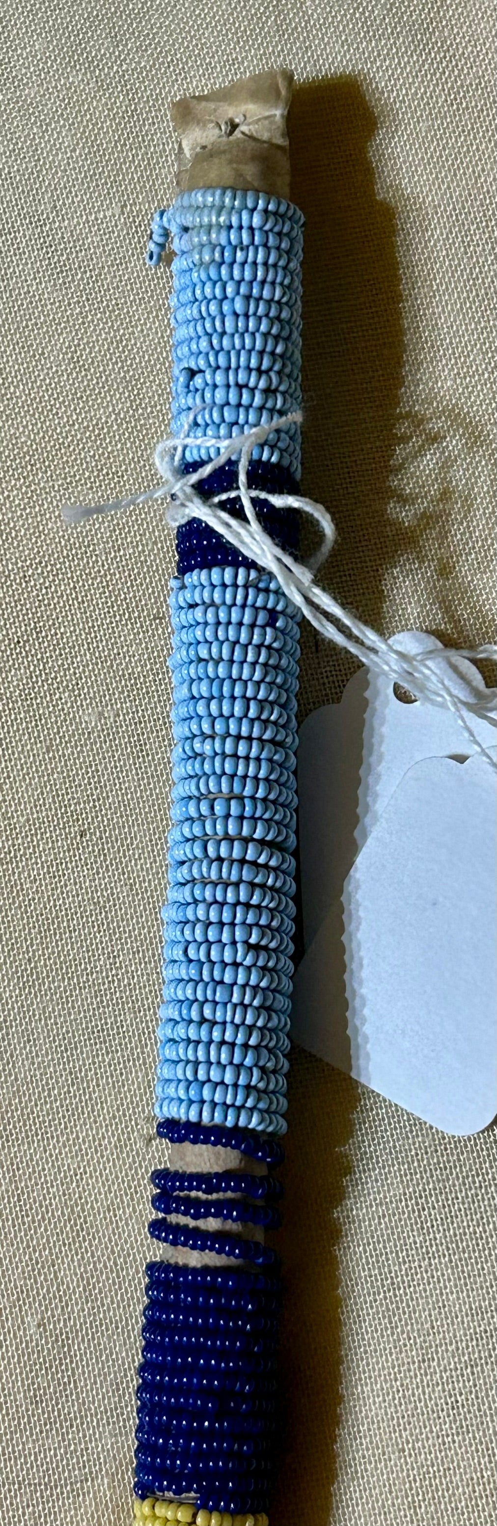 NATIVE AMERICAN PLAINS BEADED CEREMONIAL CLUB