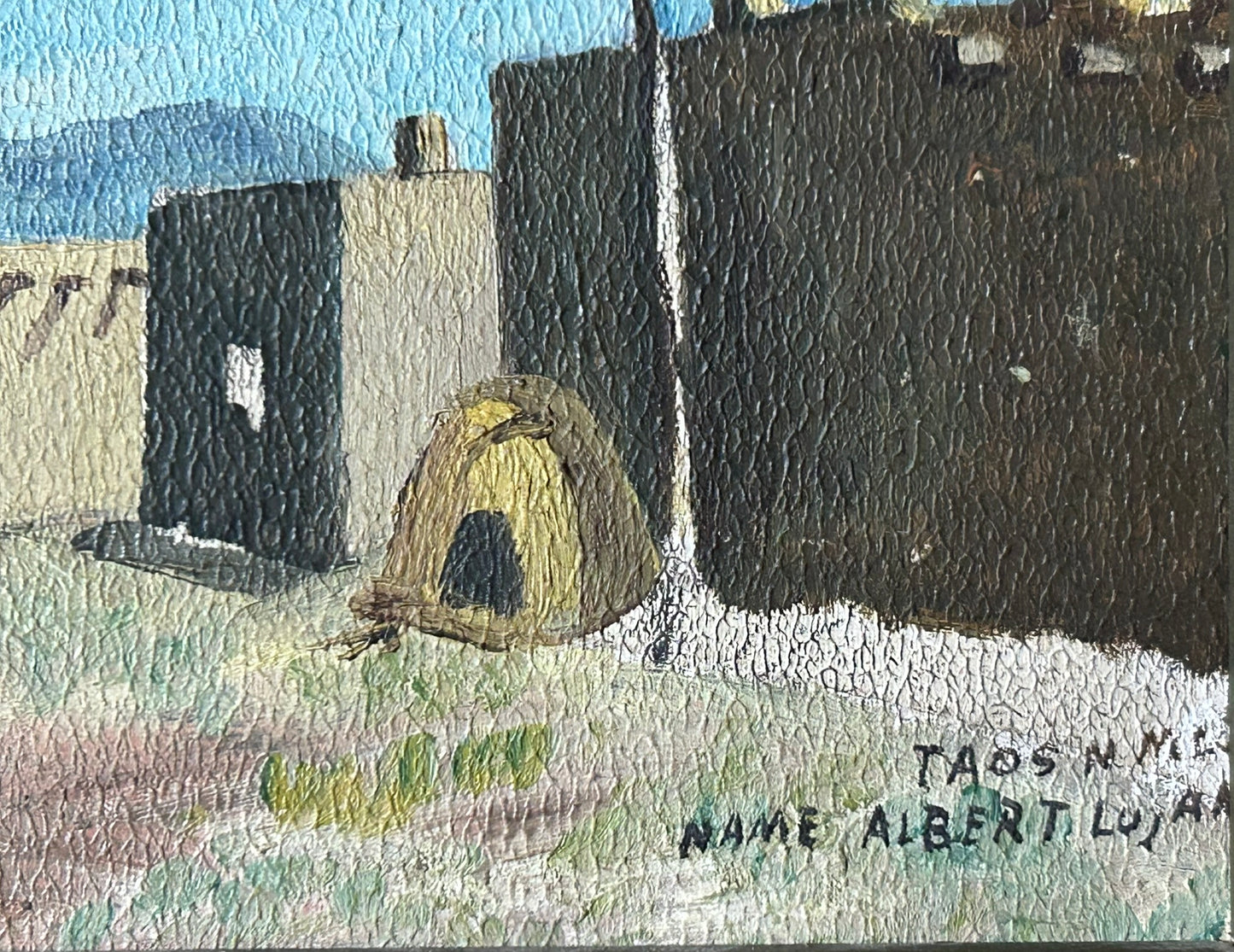NATIVE AMERICAN ARTIST ALBERT LUJAN TAOS ARTIST PAINTING