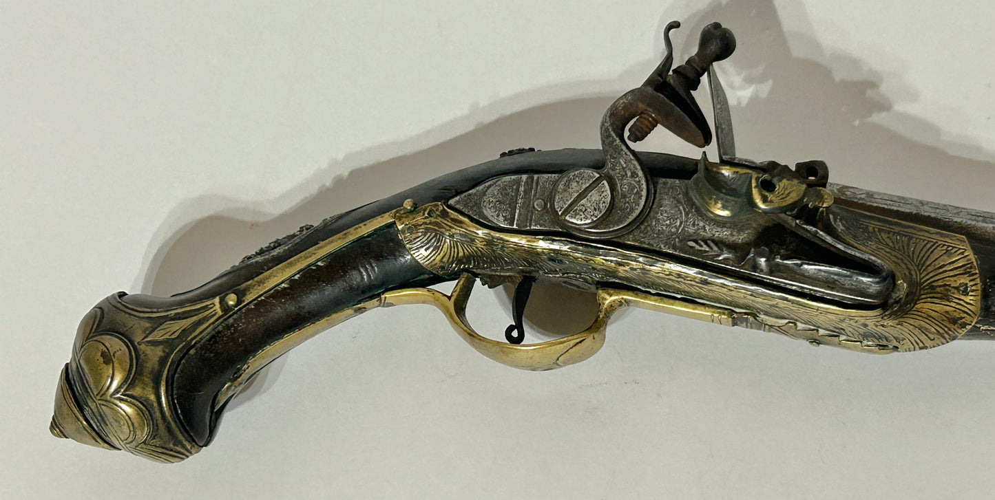 OTTOMON EMPIRE FLINTLOCK ANTIQUE PISTOL