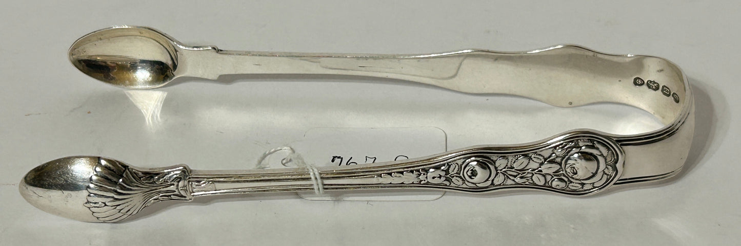ANTIQUE PAIR OF STERLING TONGS BY WM. EATON LONDON