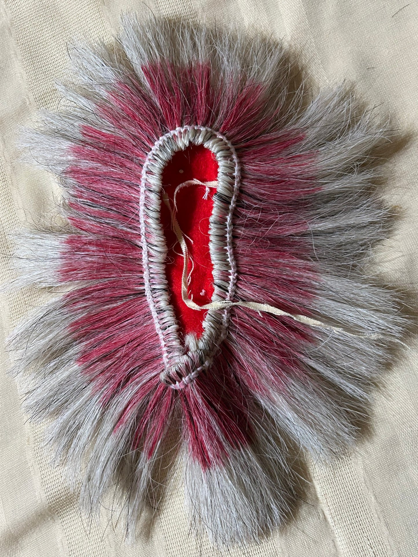 NATIVE AMERICAN RED AND WHITE HAIR ROACH