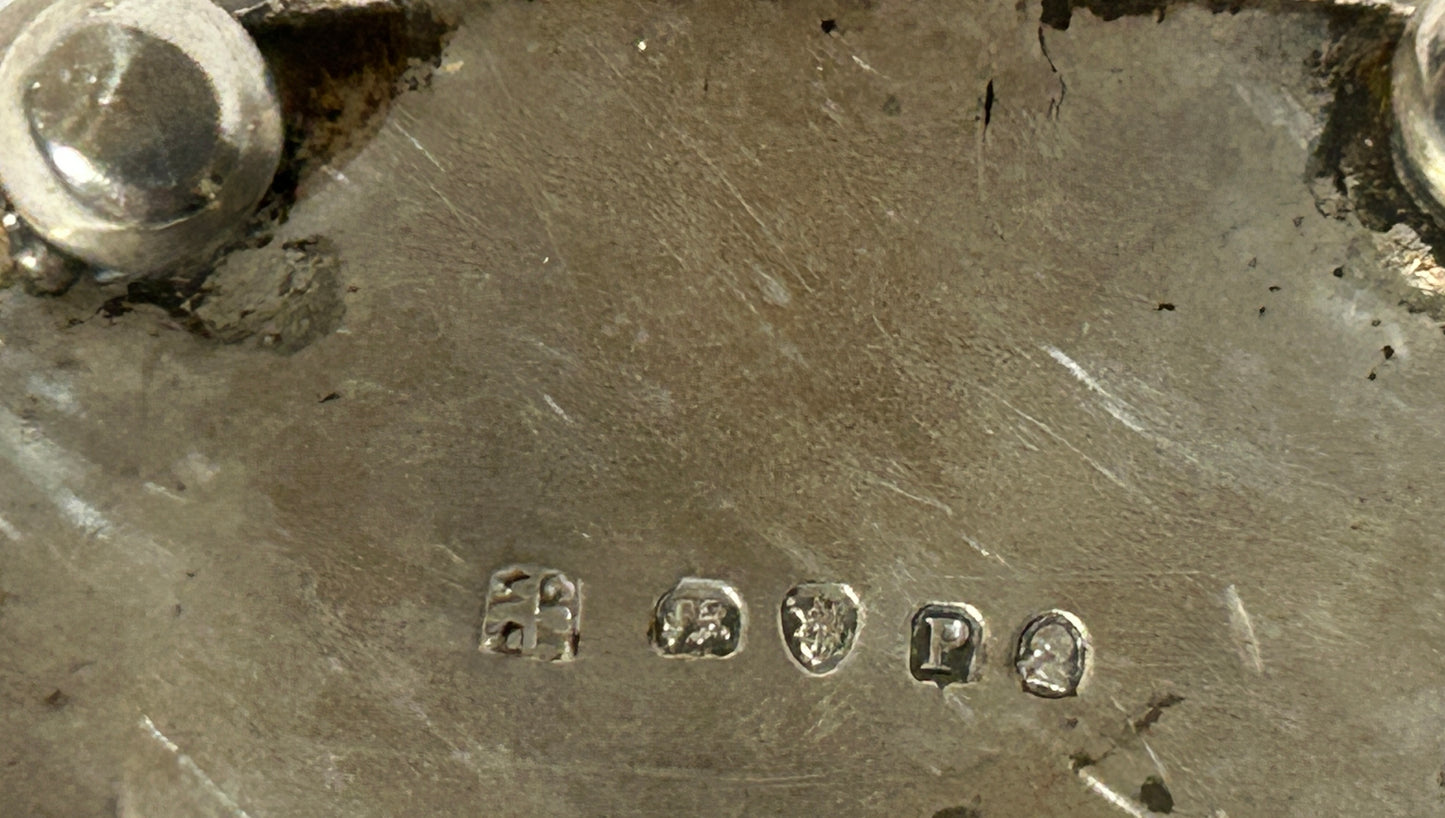 ANTIQUE SILVER SALTS PAIR LONDON CIRCA 1800