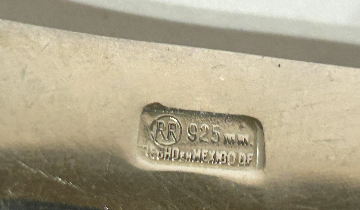 MEXICAN SILVER HEAVY LARGE SALAD SET