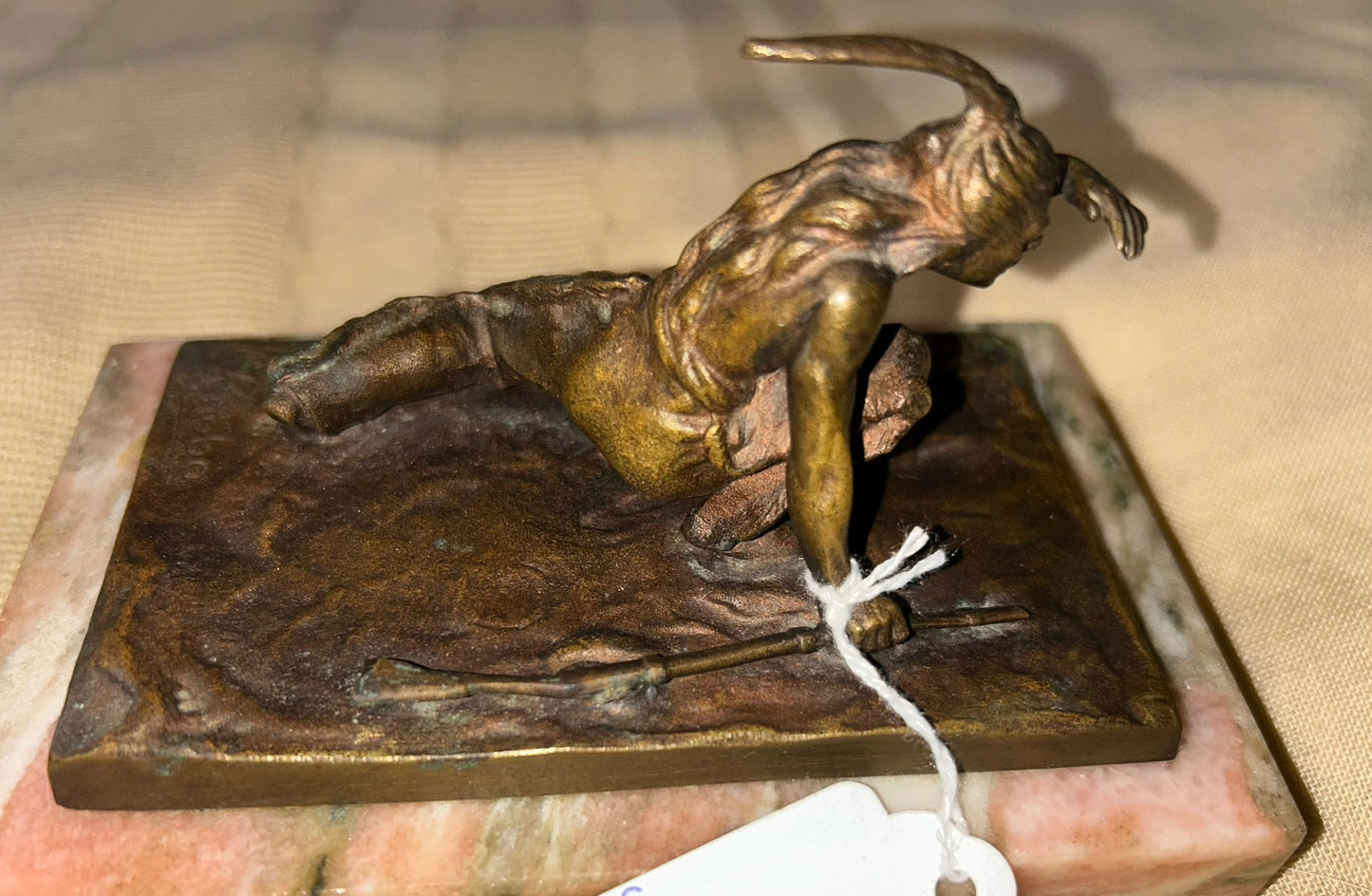 KARL KAUBA 1865-1922 "INDIAN SCOUT" BRONZE
