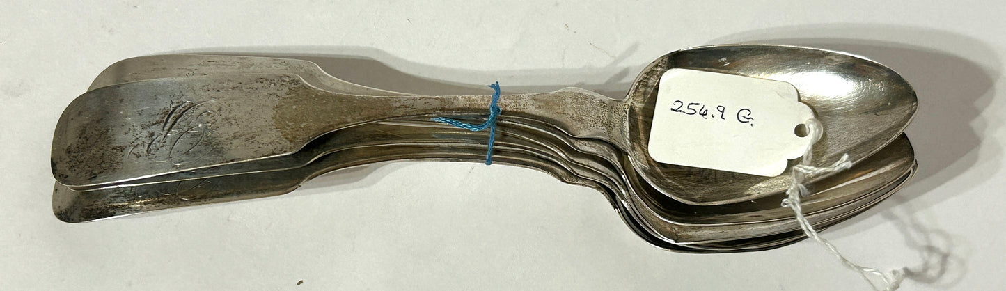 ANTIQUE SILVER SPOONS BY 1800'S VIRGINIA MAKER