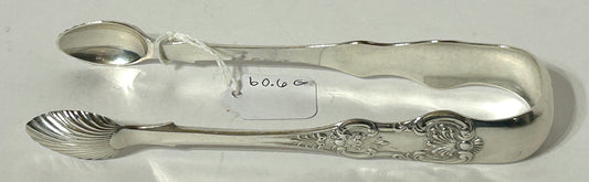 SILVER TONGS IN KINGS PATTERN CIRCA 1850